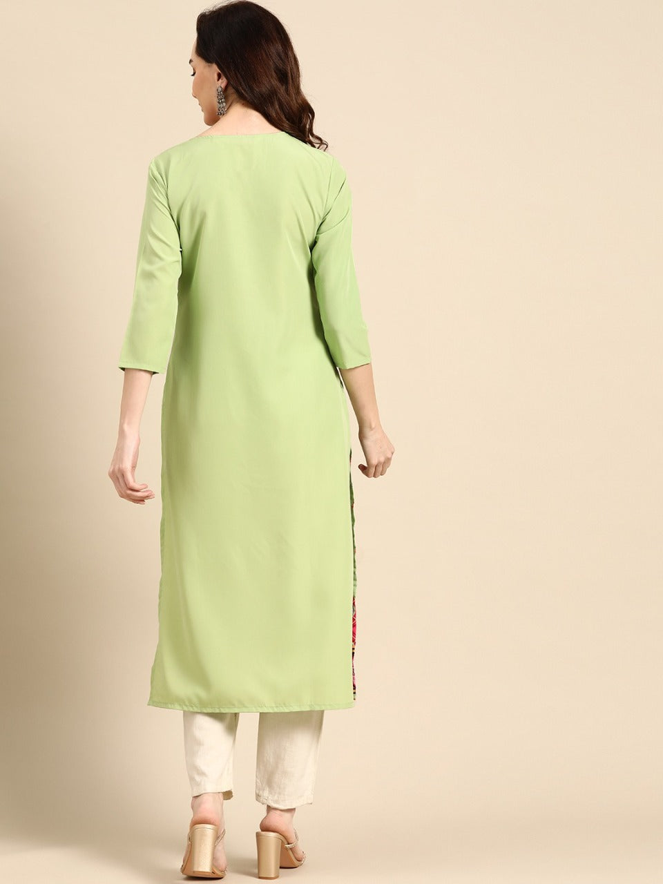 NAINA FESTIVE WEAR POLY CHANDERI KURTI