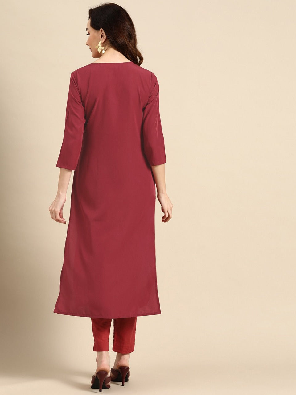 NAINA FESTIVE WEAR POLY CHANDERI KURTI