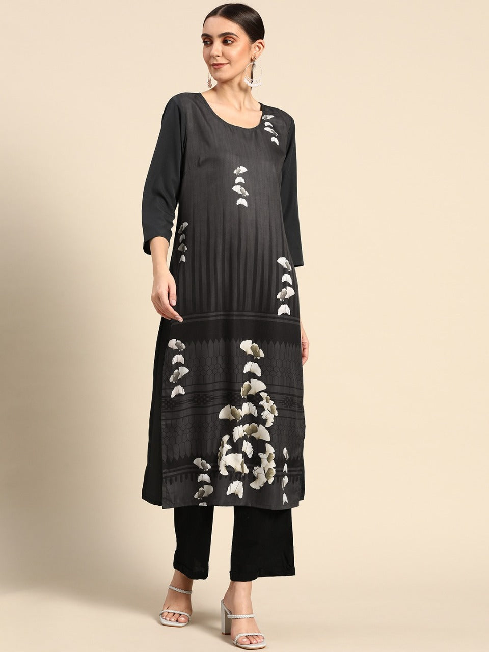NAINA FESTIVE WEAR POLY CHANDERI KURTI