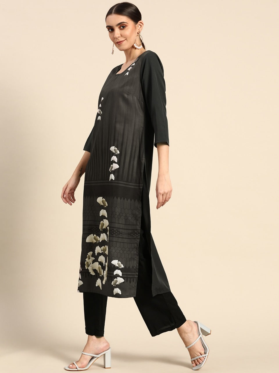 NAINA FESTIVE WEAR POLY CHANDERI KURTI