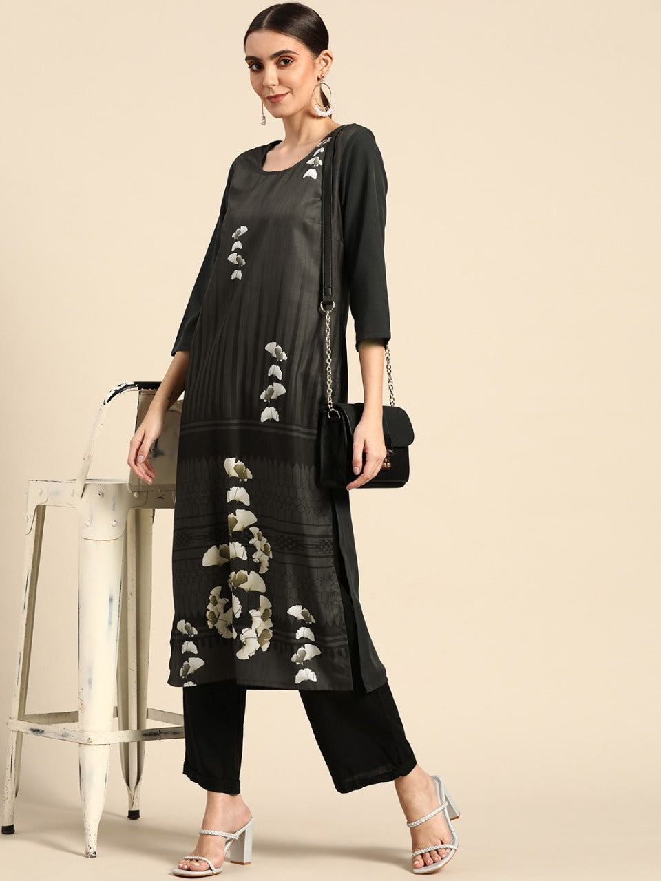 NAINA FESTIVE WEAR POLY CHANDERI KURTI
