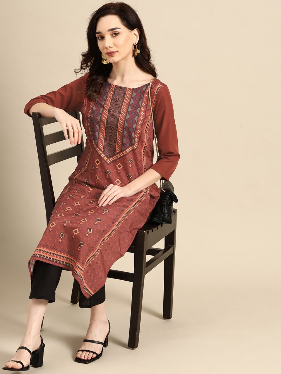 NAINA FESTIVE WEAR POLY CHANDERI KURTI