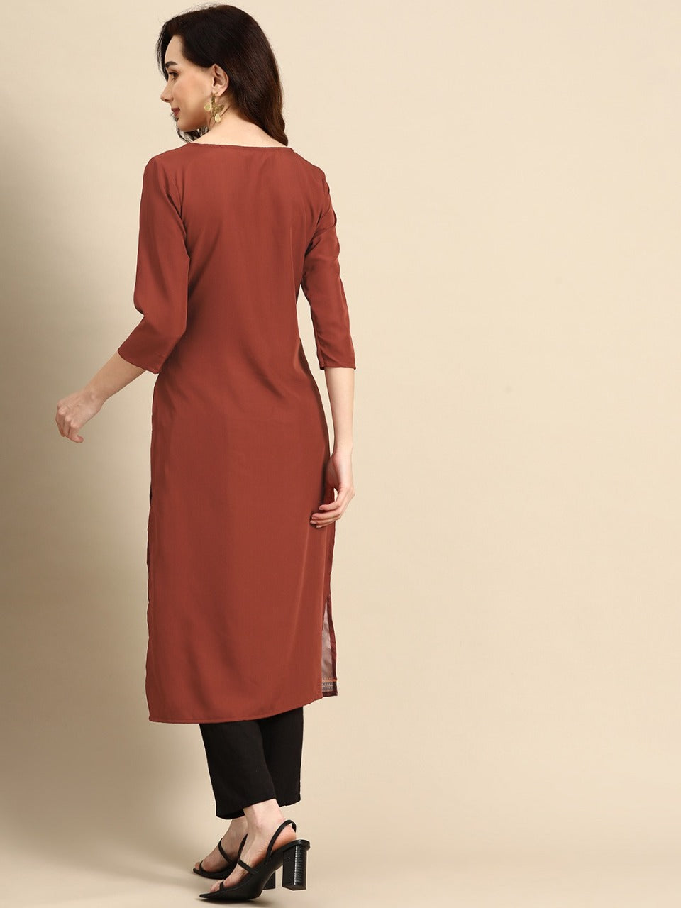 NAINA FESTIVE WEAR POLY CHANDERI KURTI