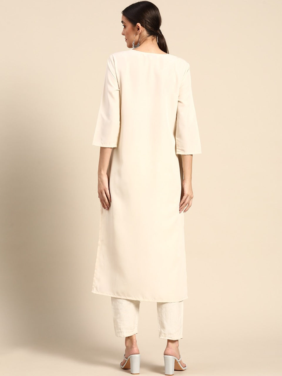 NAINA FESTIVE WEAR POLY CHANDERI KURTI