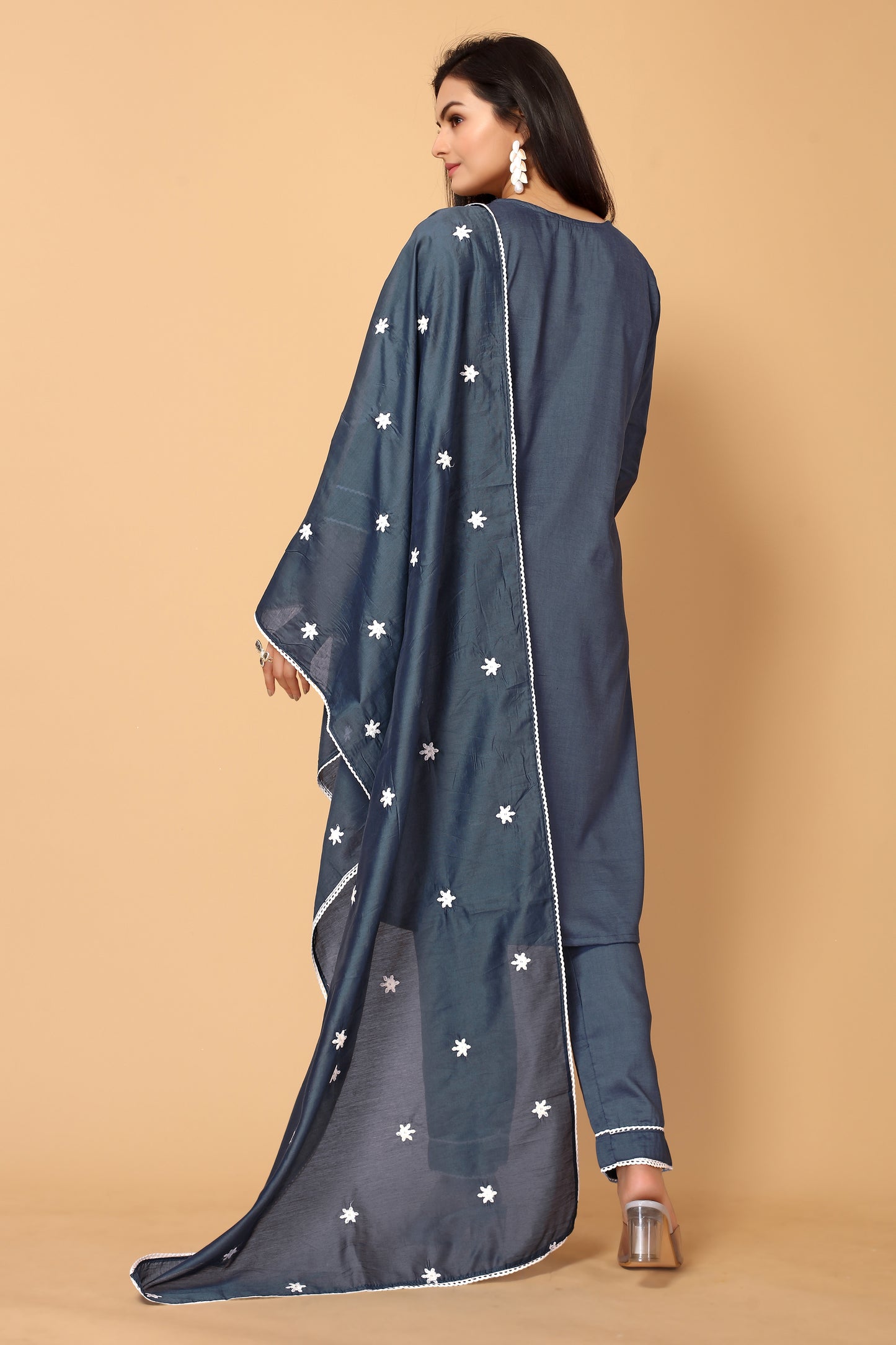 VEENA FESTIVE WEAR SILK BLEND KURTI