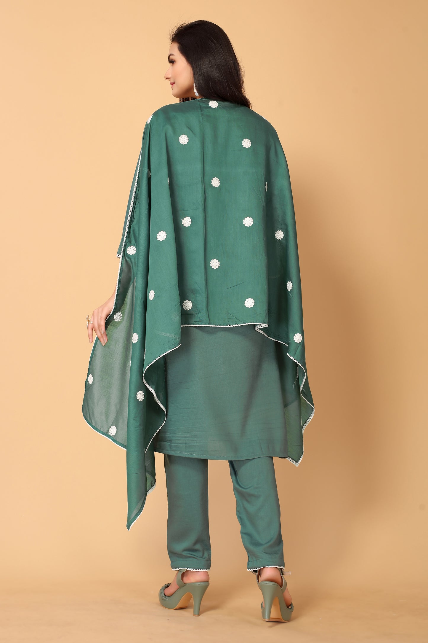 VEENA FESTIVE WEAR SILK BLEND KURTI