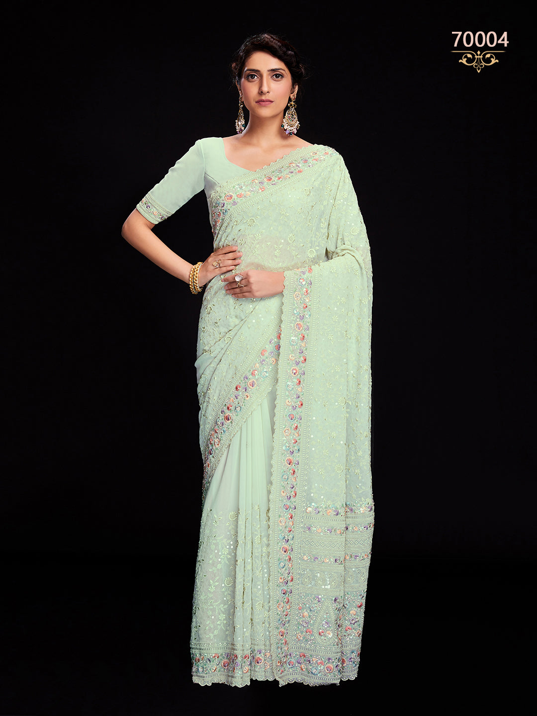 Swarna Vol 6 Designer Fancy Wear Saree D.No 70004