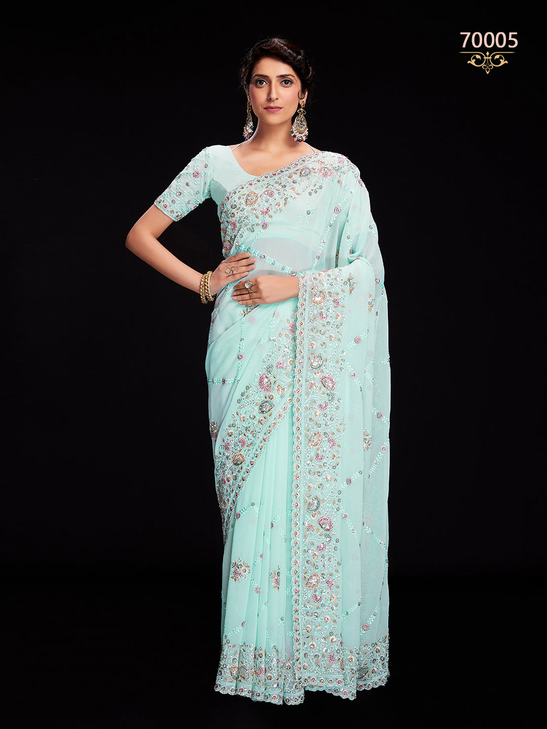 Swarna Vol 6 Designer Fancy Wear Saree D.No 70005