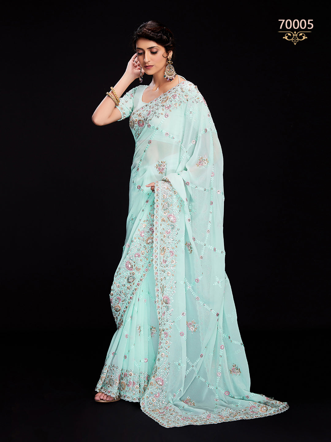 Swarna Vol 6 Designer Fancy Wear Saree D.No 70005