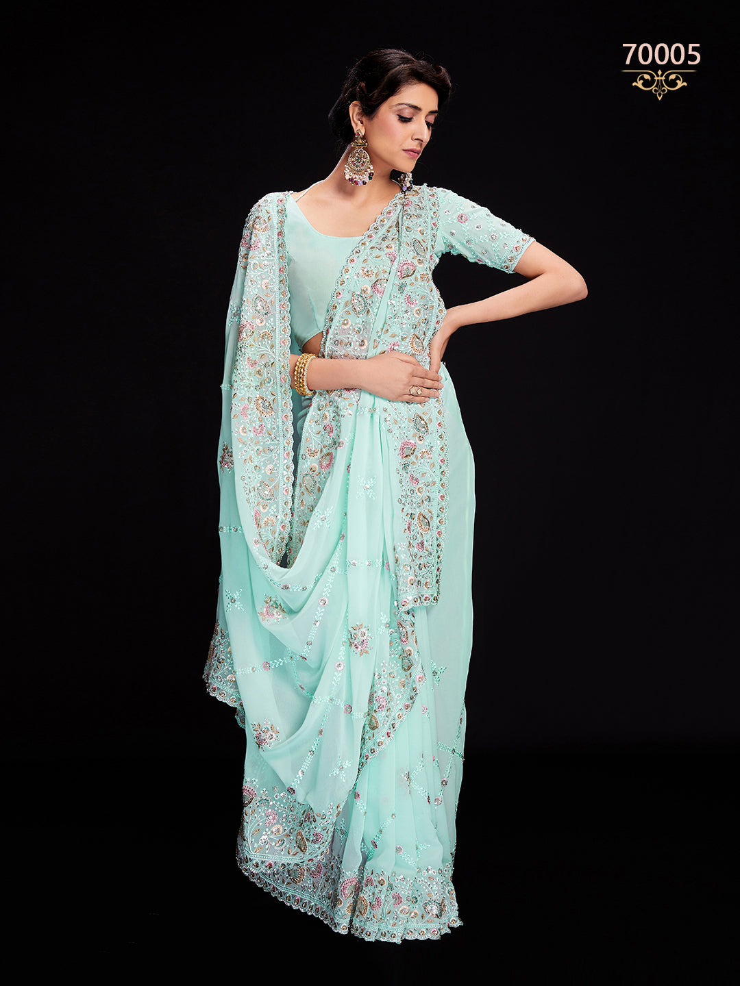 Swarna Vol 6 Designer Fancy Wear Saree D.No 70005
