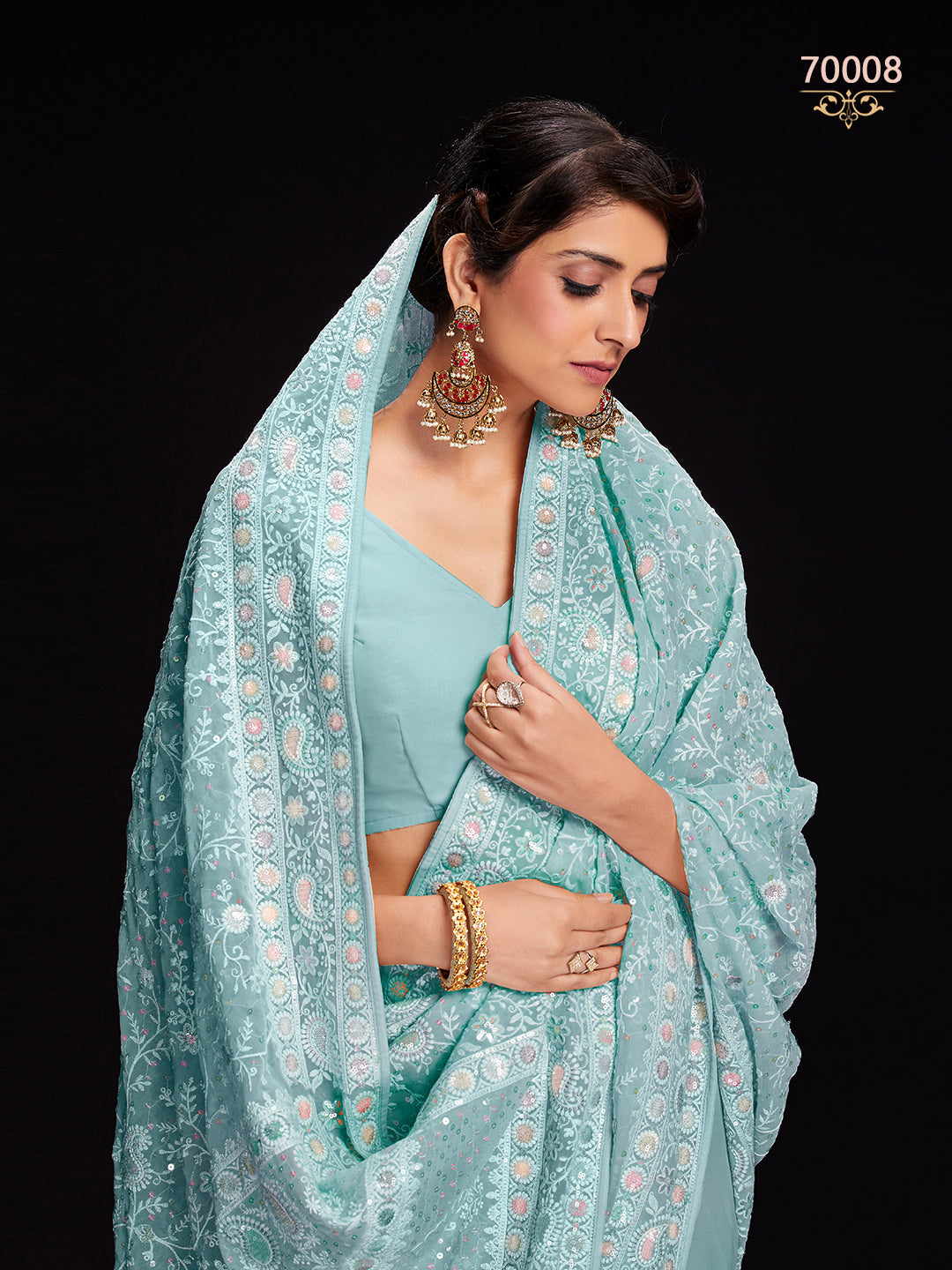 Swarna Vol 6 Designer Fancy Wear Saree D.No 70008