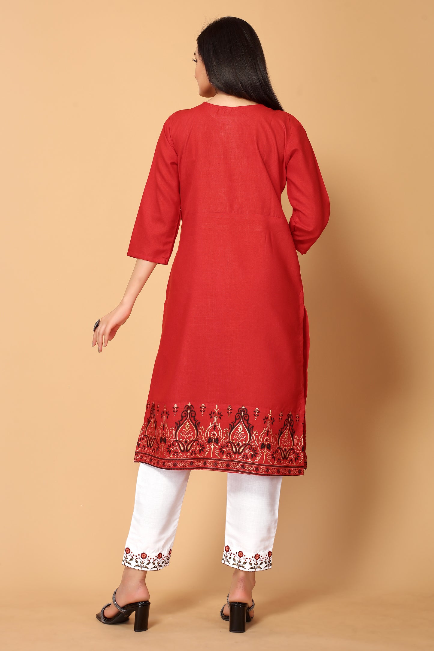 NEHA FESTIVE WEAR KURTI-BOTTOM SET