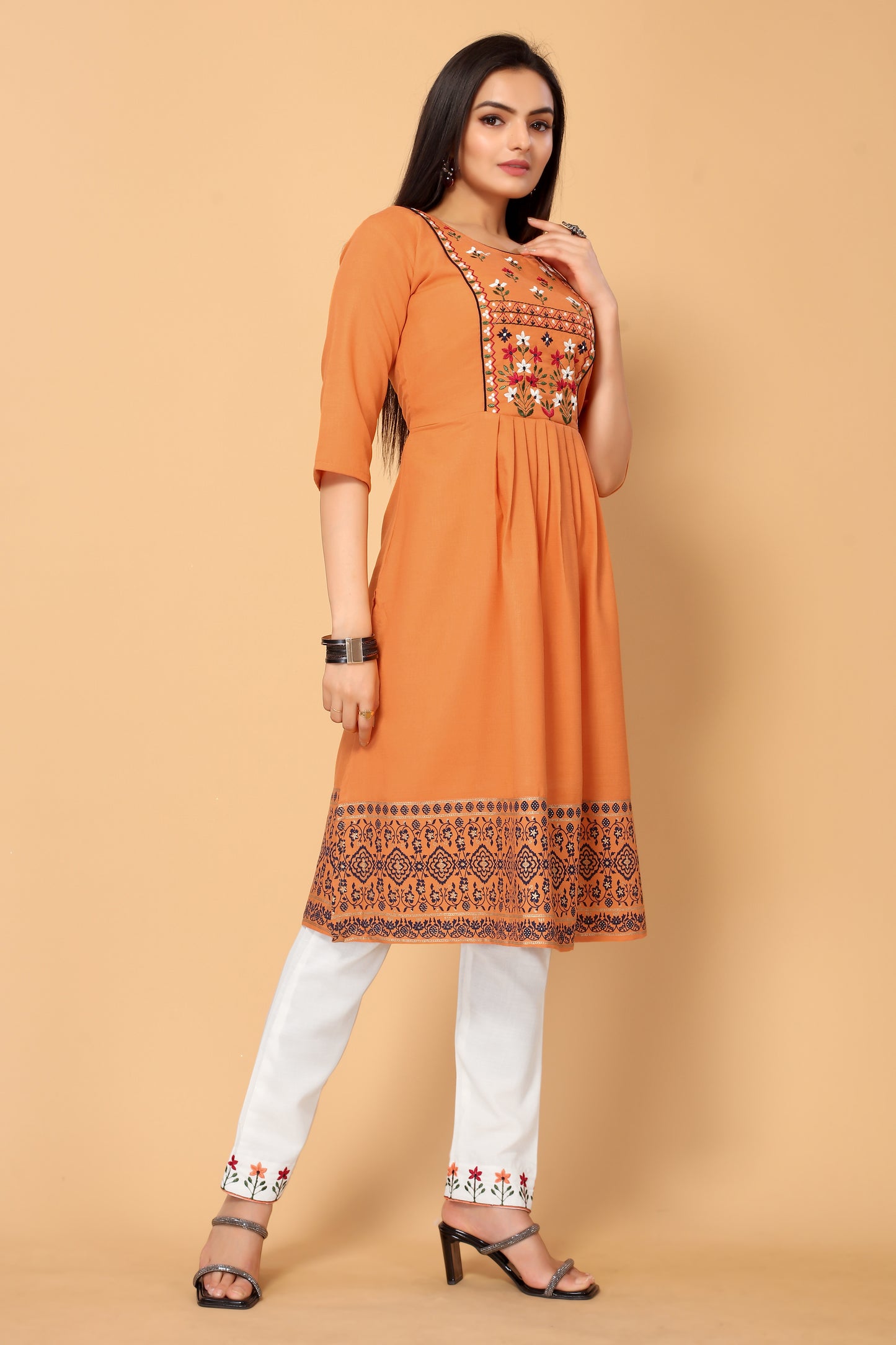 NEHA FESTIVE WEAR KURTI-BOTTOM SET