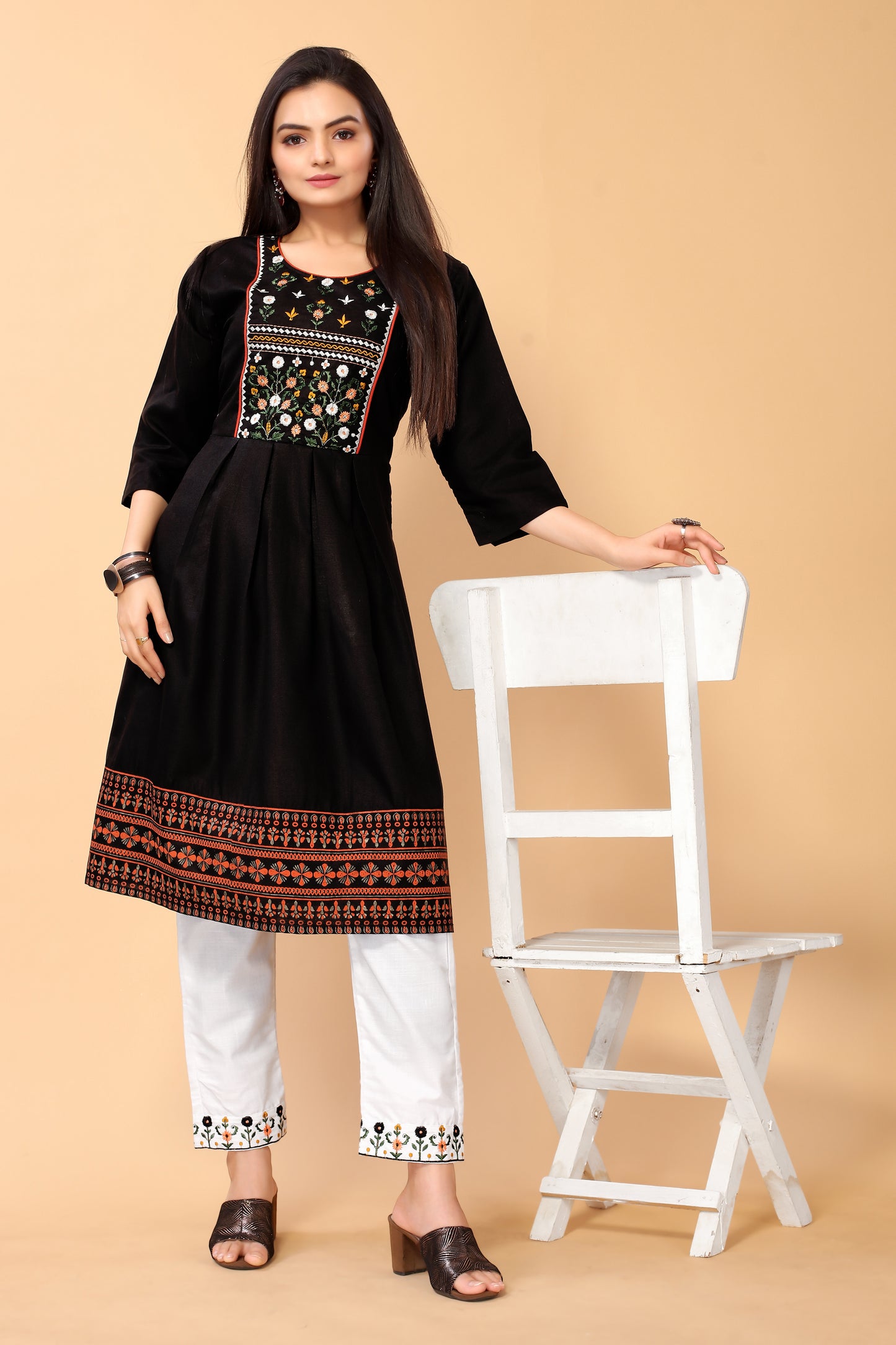 NEHA FESTIVE WEAR KURTI-BOTTOM SET