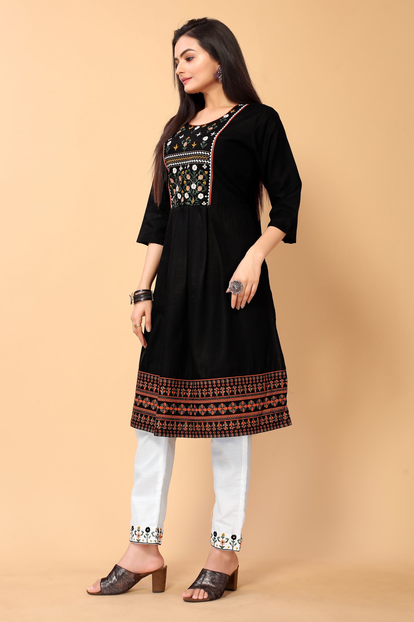 NEHA FESTIVE WEAR KURTI-BOTTOM SET