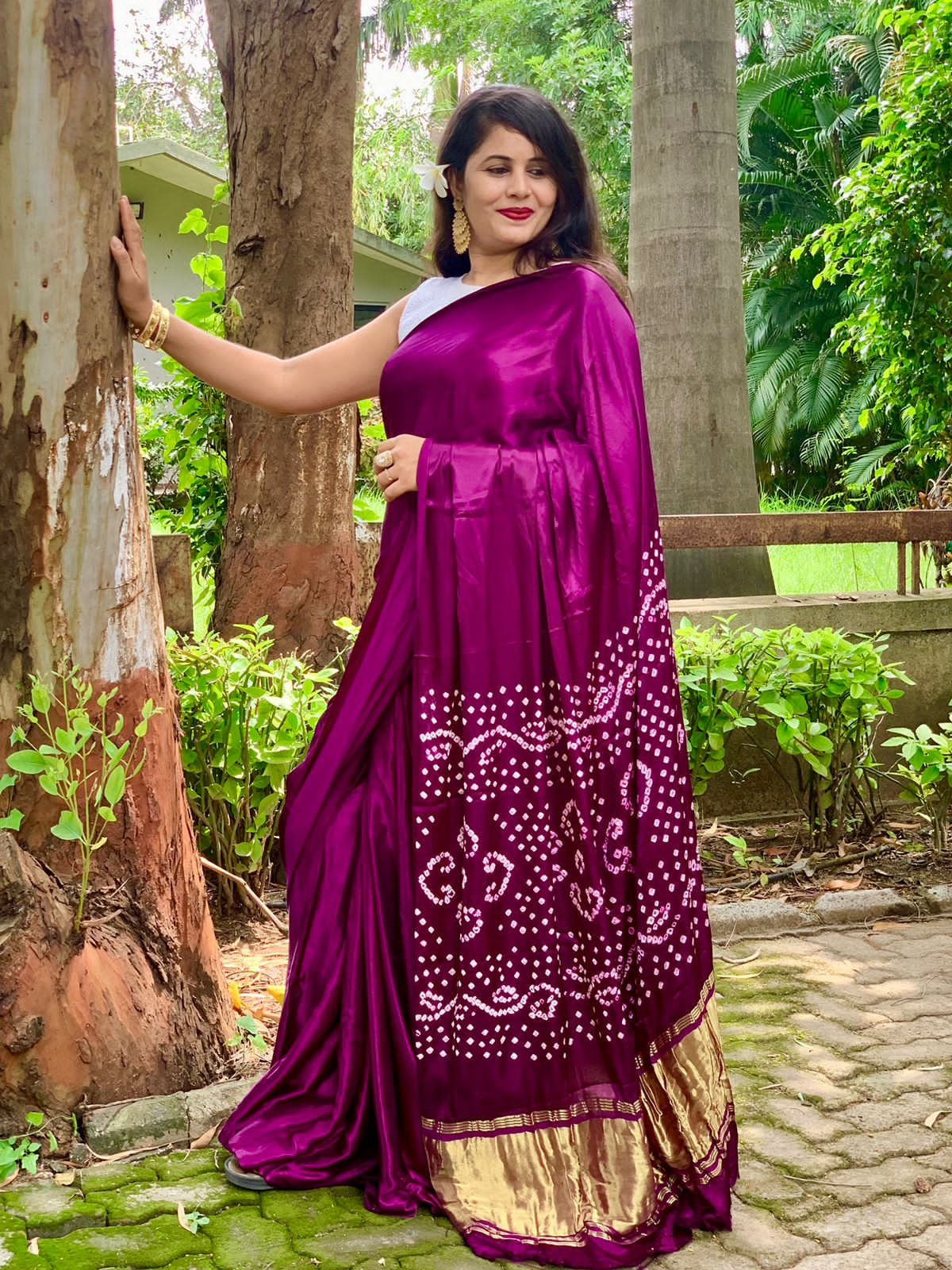 Attrictive purple lagdipatta print gajji silk festtive wear lehenga choli.