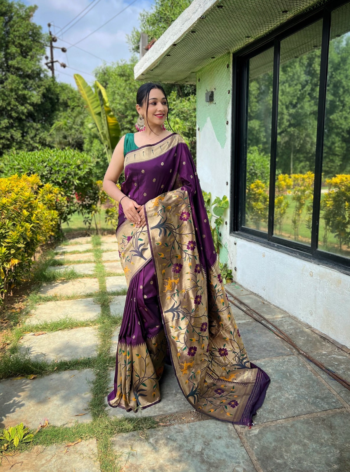 Traditional Beautiful Paithani Silk Saree –