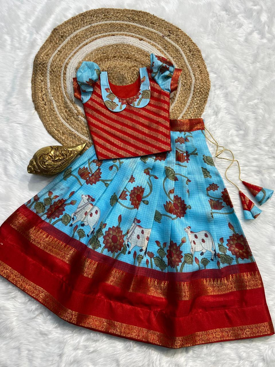 Kalamkari Pattu Dress Indian Traditional Dress Party Wear Gown Floor Length  Gown -  Canada