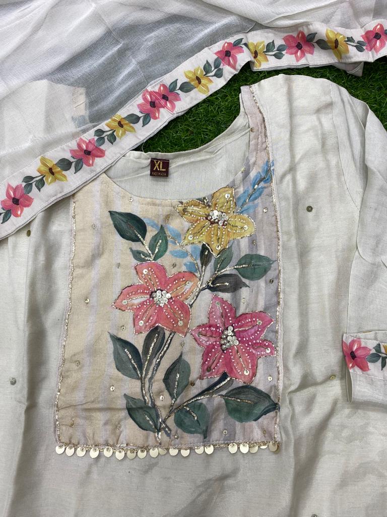 Party Wear Model Silk Suit