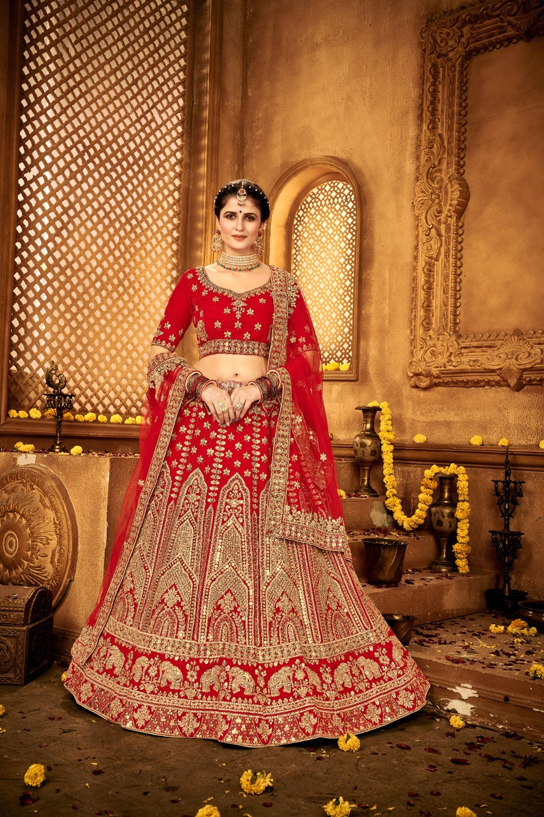 Designer Bridal Wear Lehenga Choli D.No 1750