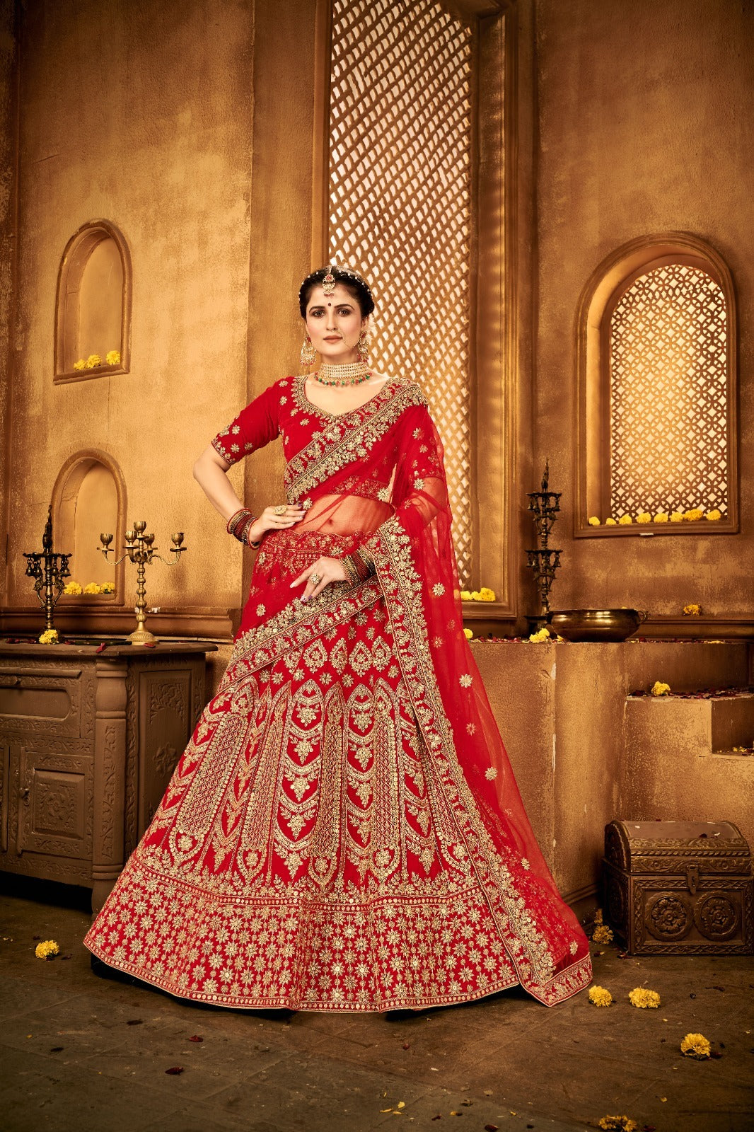 Designer Bridal Wear Lehenga Choli D.No 1750