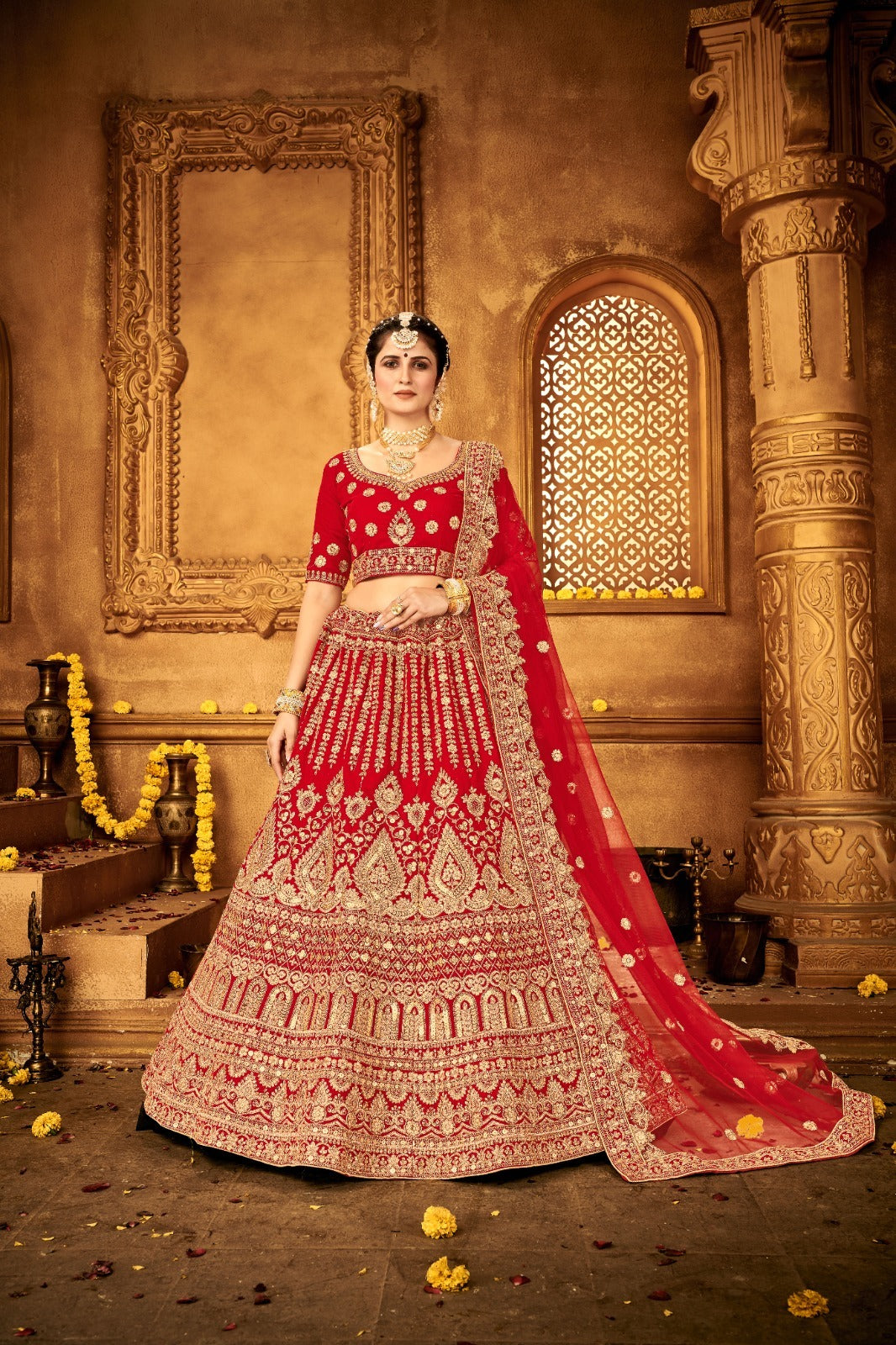 Designer Bridal Wear Lehenga Choli D.No 1750