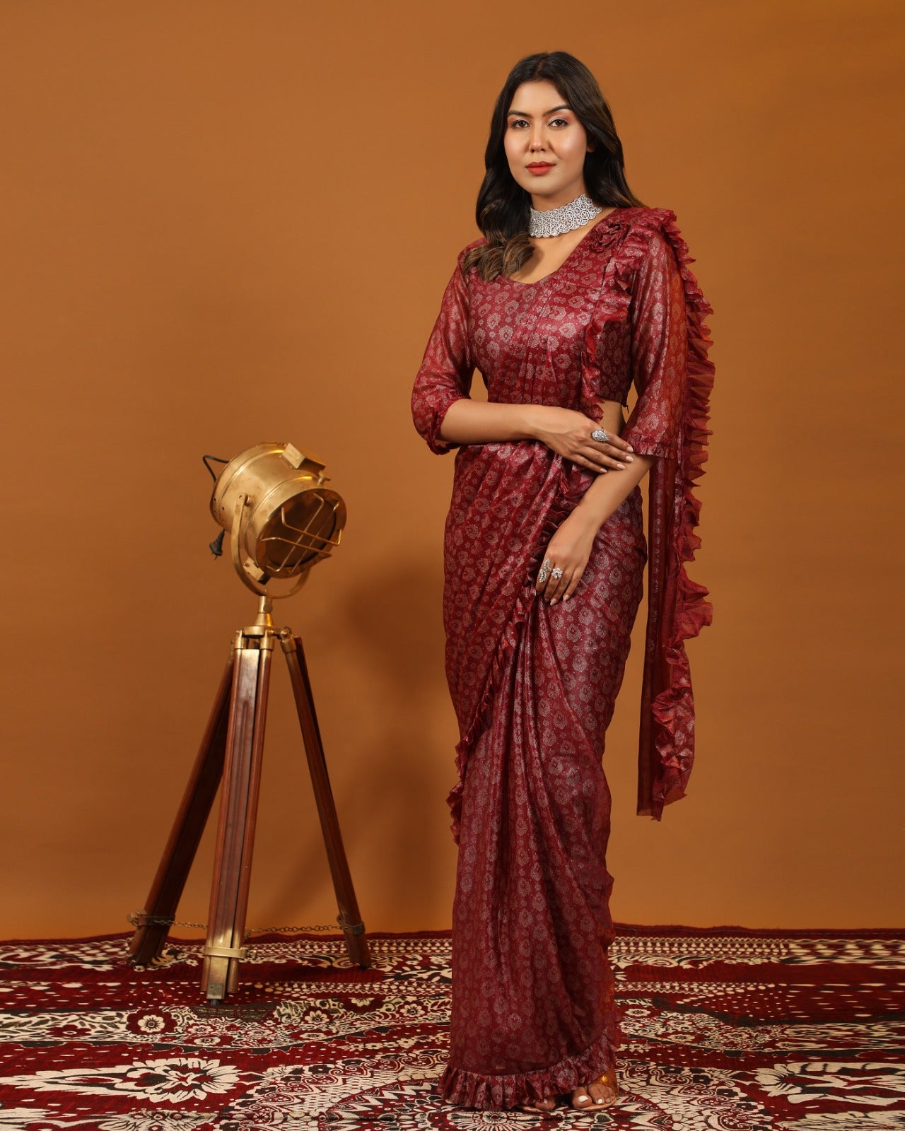 FANCY READYMADE SAREE D.NO 101012