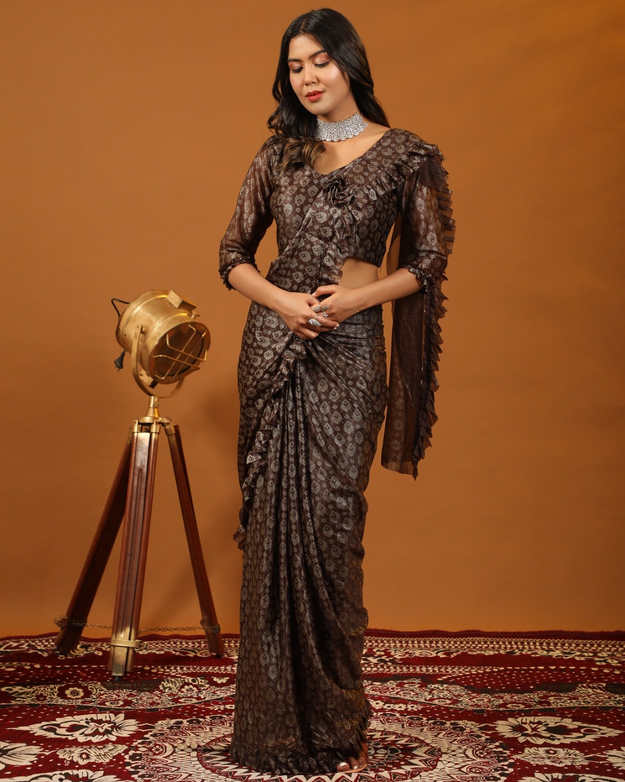 FANCY READYMADE SAREE D.NO 101012