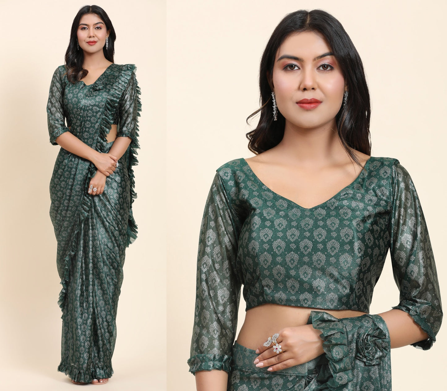 FANCY READYMADE SAREE D.NO 101012