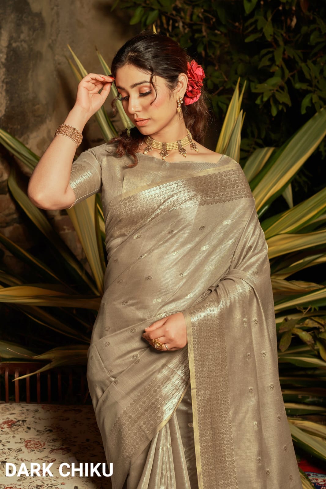 Fancy Tissue Silk Weaving Saree