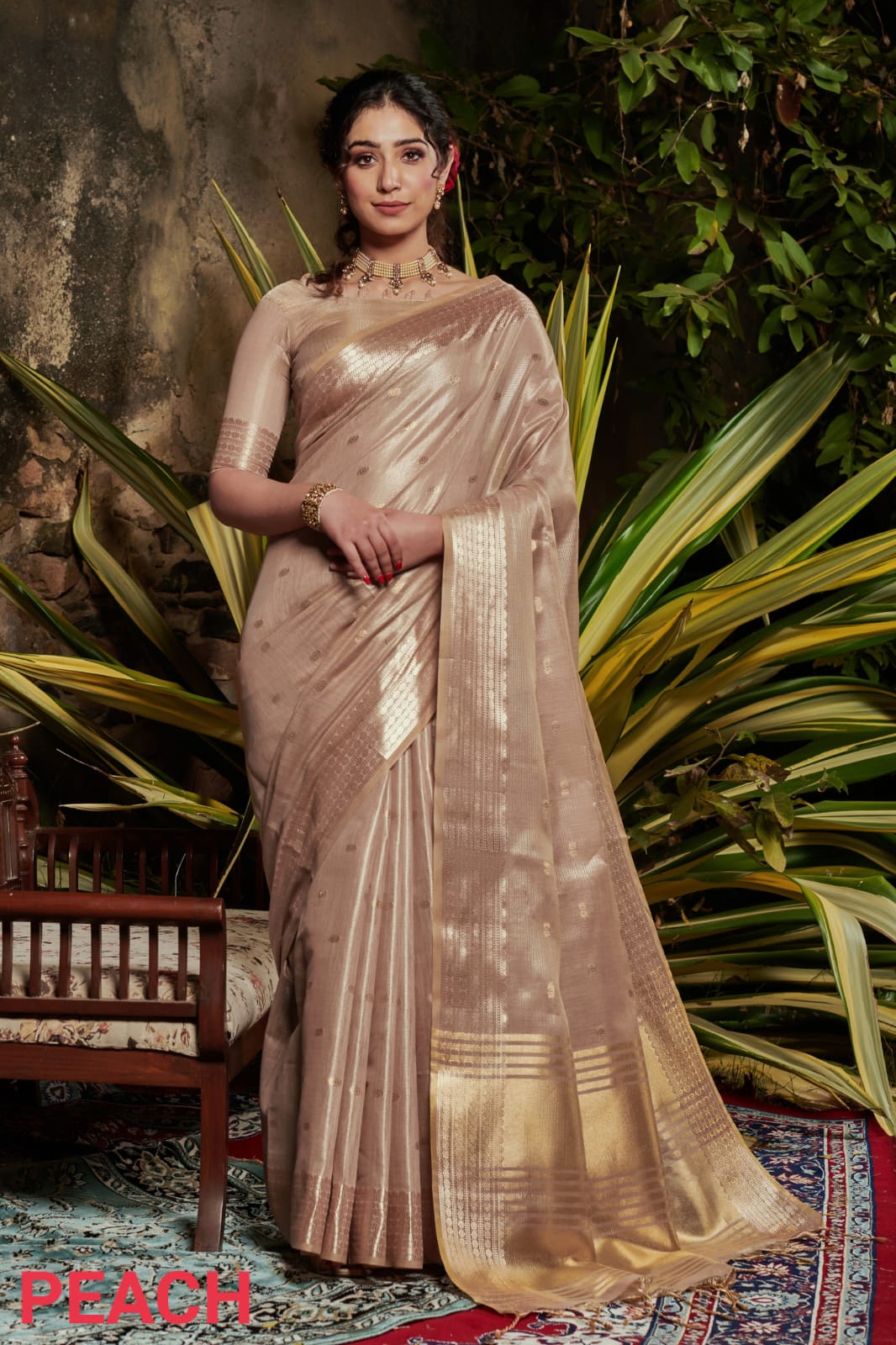 Fancy Tissue Silk Weaving Saree