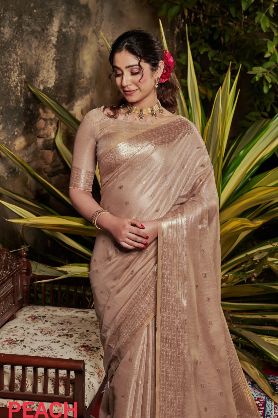 Fancy Tissue Silk Weaving Saree