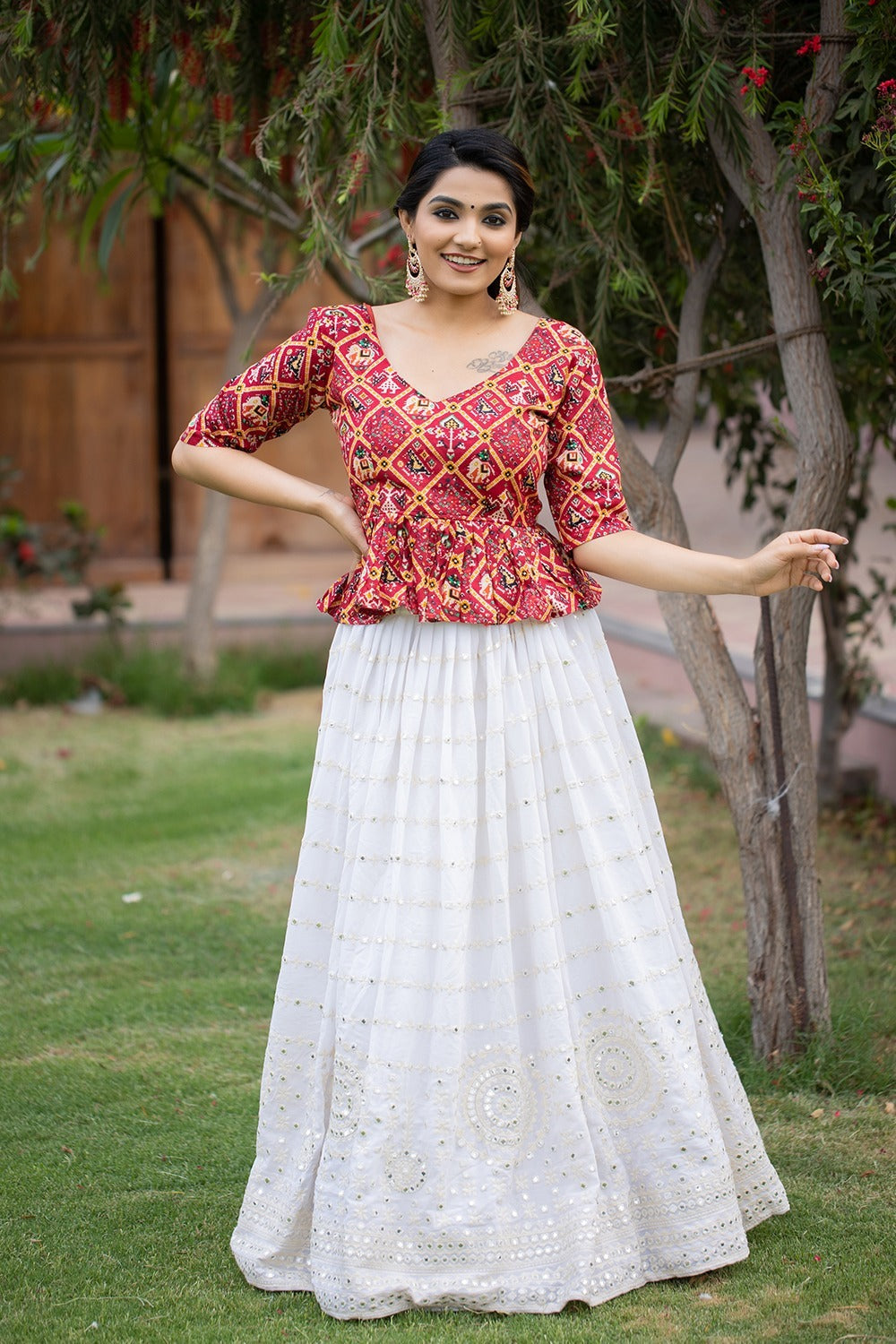 White Two Piece Lehenga D.No 1328