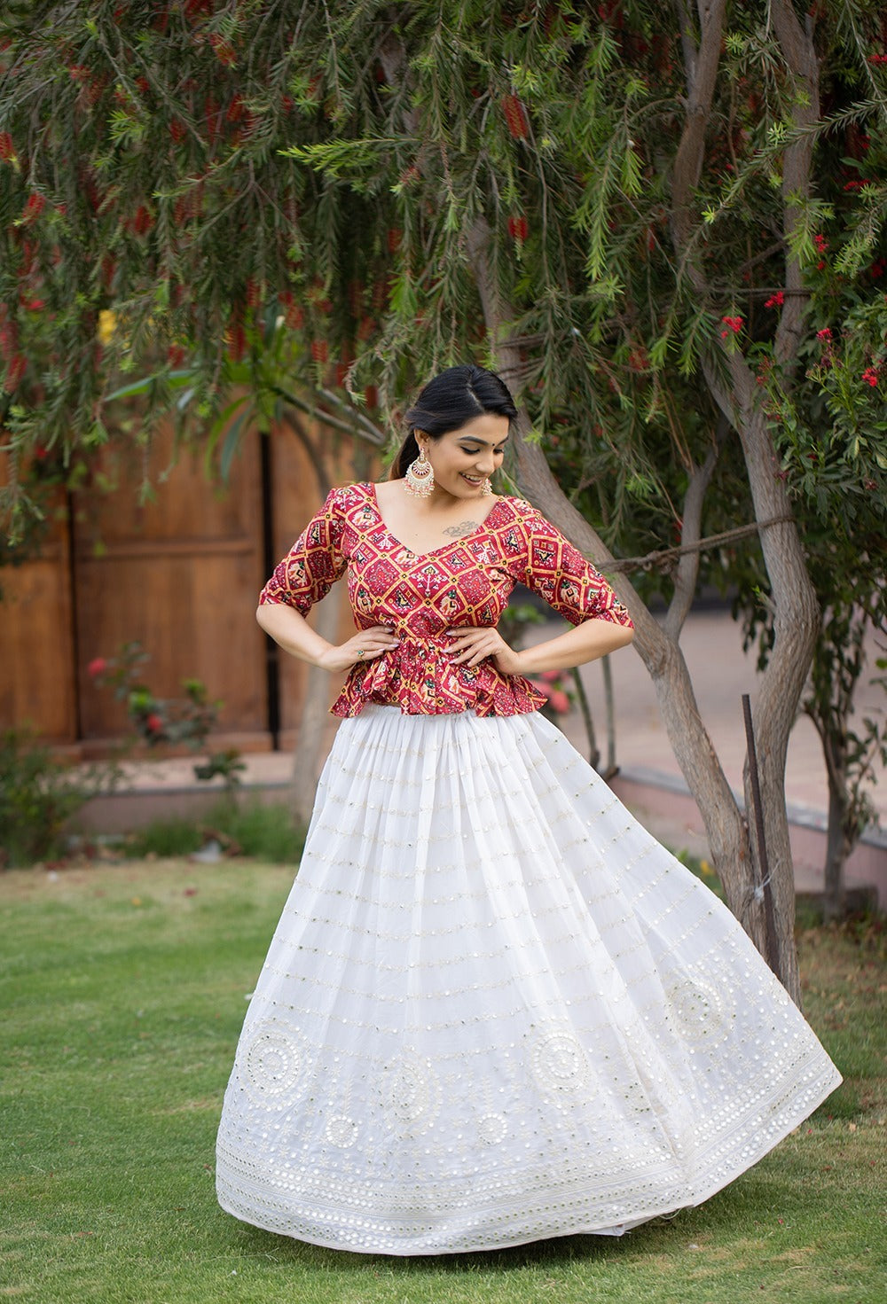White Two Piece Lehenga D.No 1328