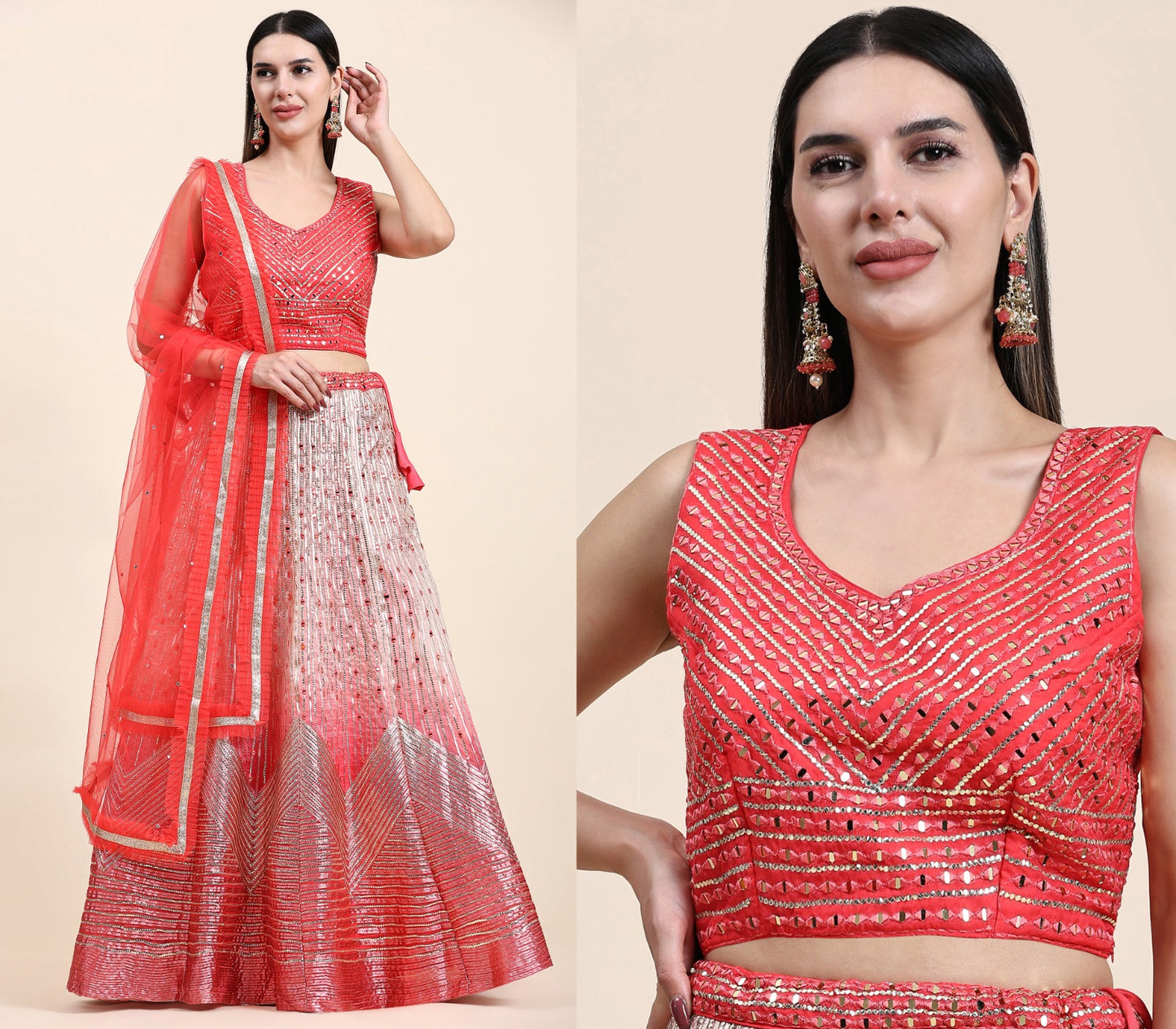 READYMADE CROP TOP DESIGNER LEHENGA D.NO 2040