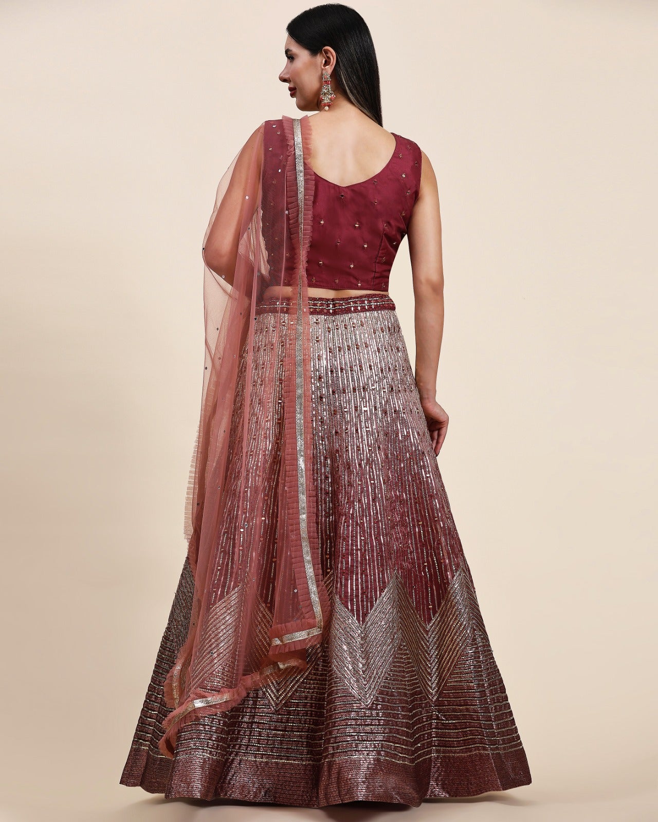 READYMADE CROP TOP DESIGNER LEHENGA D.NO 2040