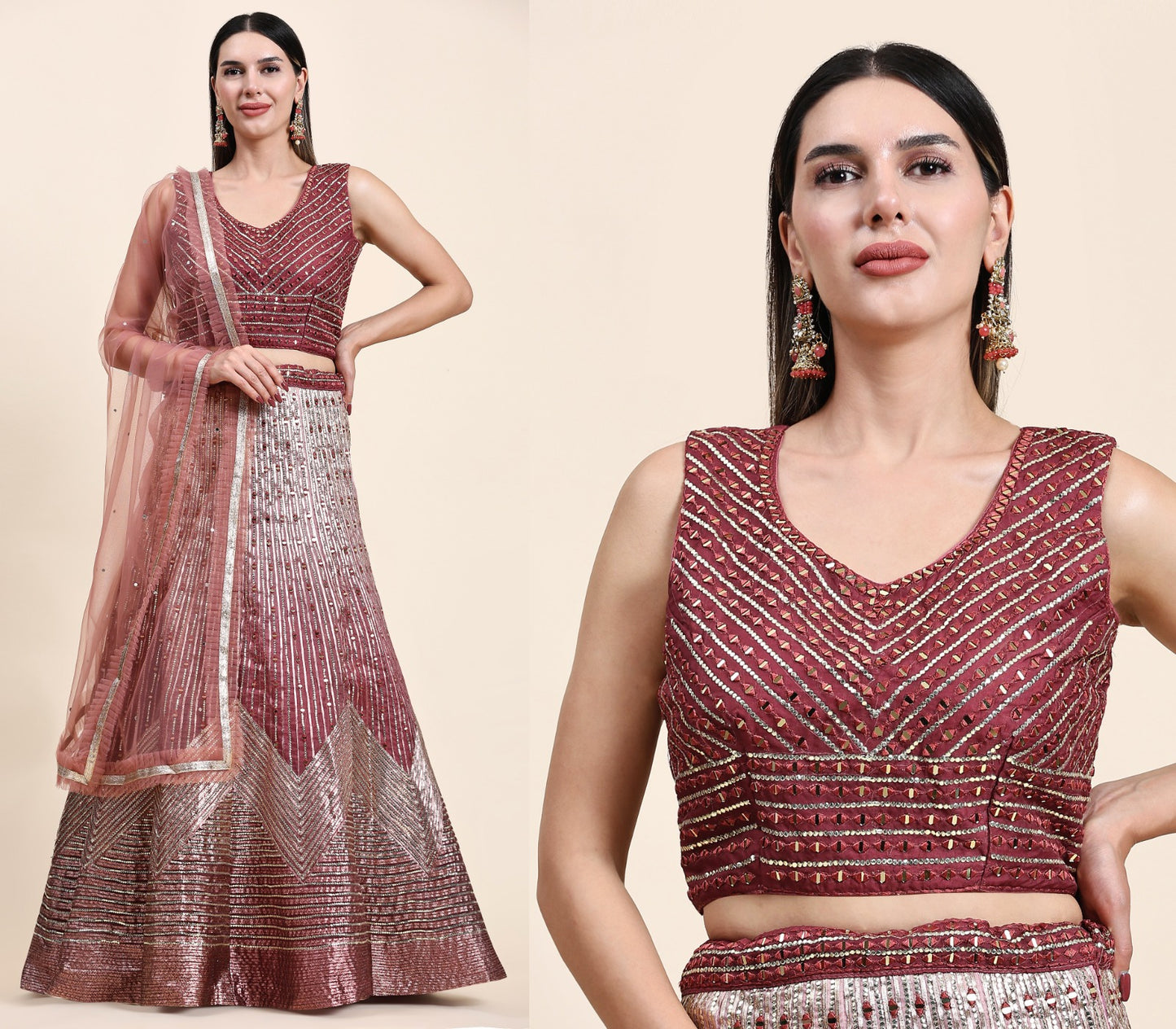 READYMADE CROP TOP DESIGNER LEHENGA D.NO 2040