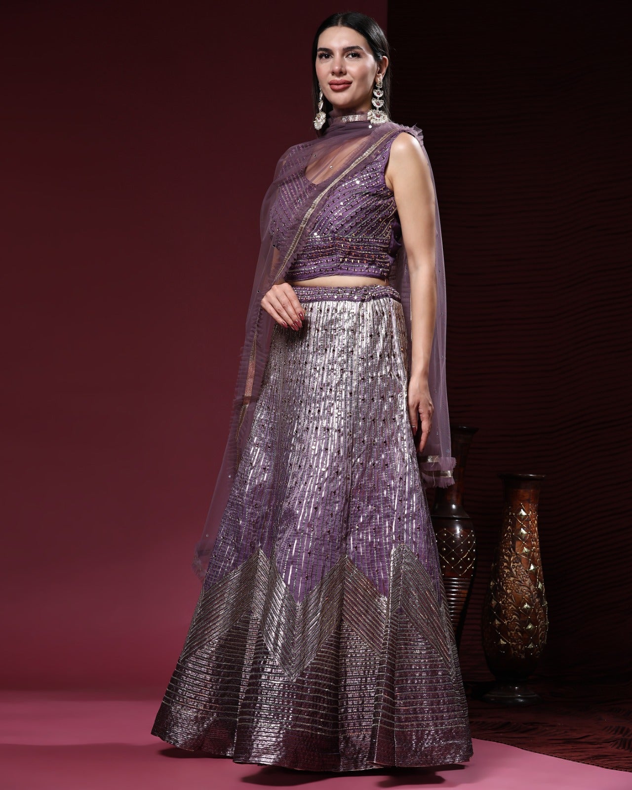 READYMADE CROP TOP DESIGNER LEHENGA D.NO 2040