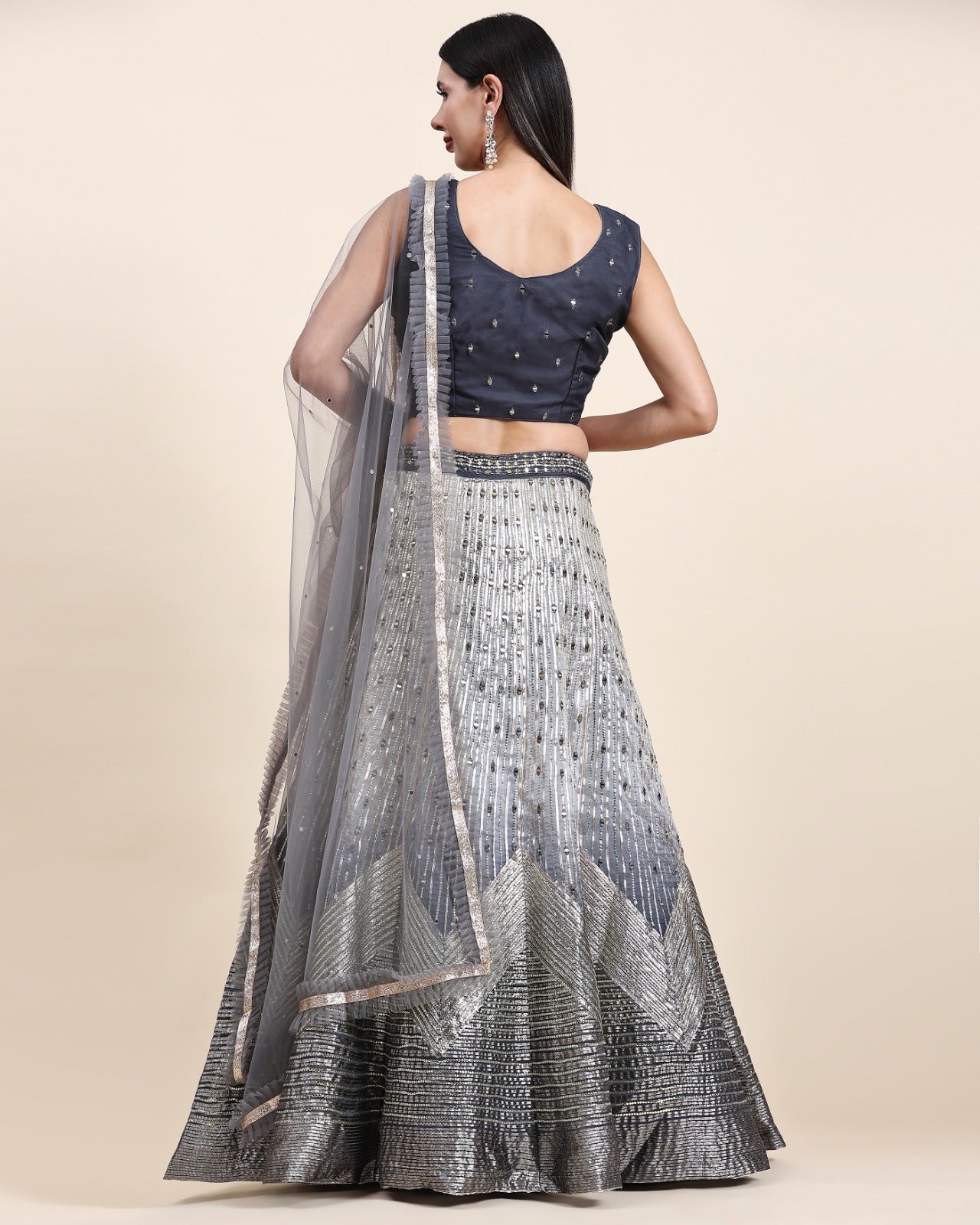 READYMADE CROP TOP DESIGNER LEHENGA D.NO 2040