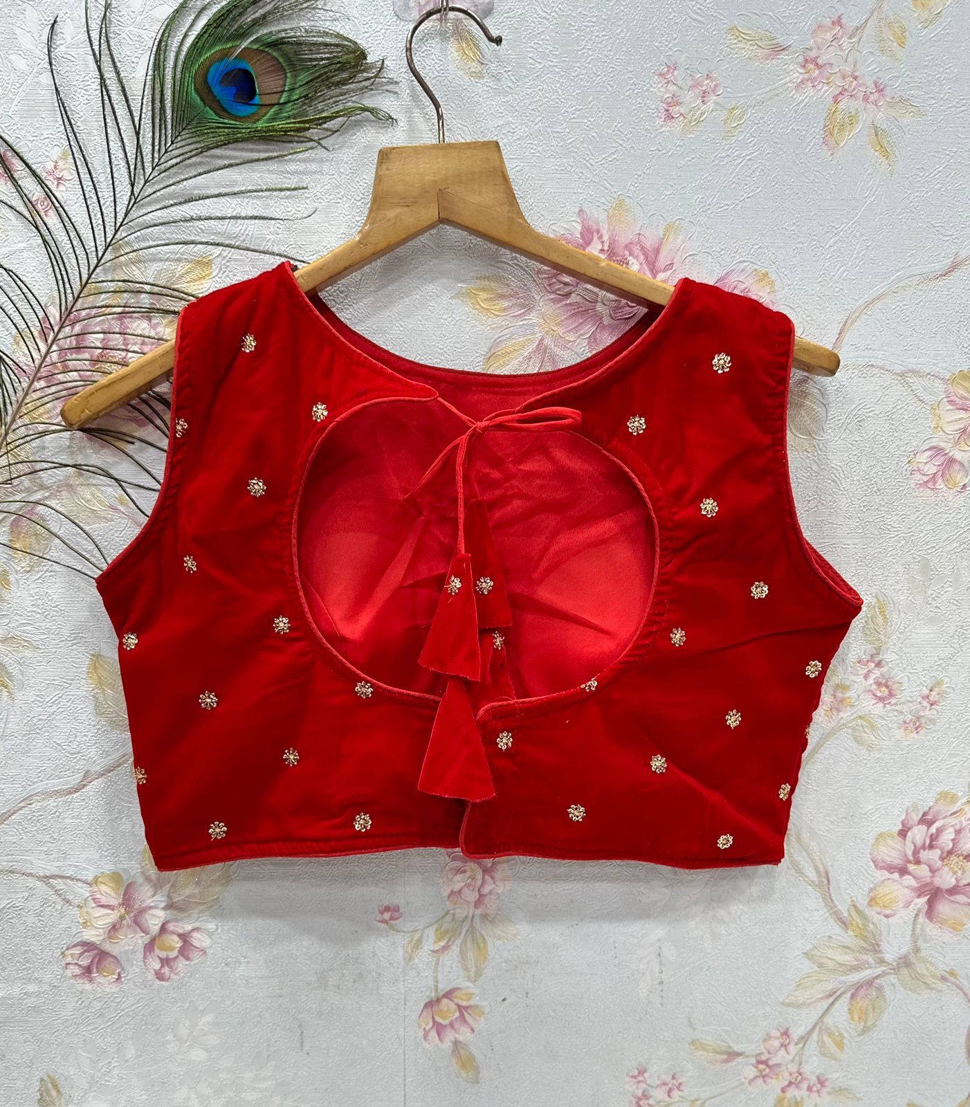 Party Wear Fancy Velvet Blouse