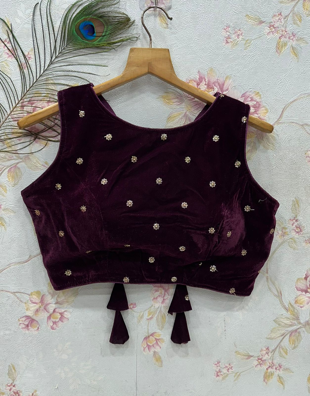 Party Wear Fancy Velvet Blouse