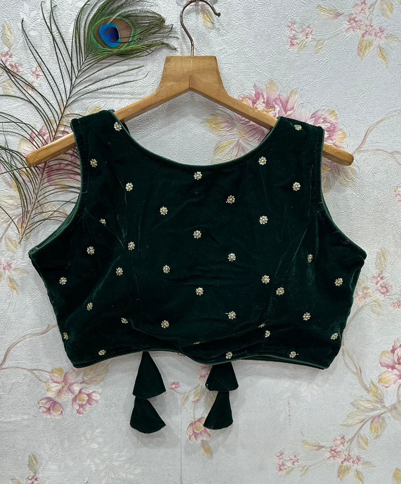 Party Wear Fancy Velvet Blouse