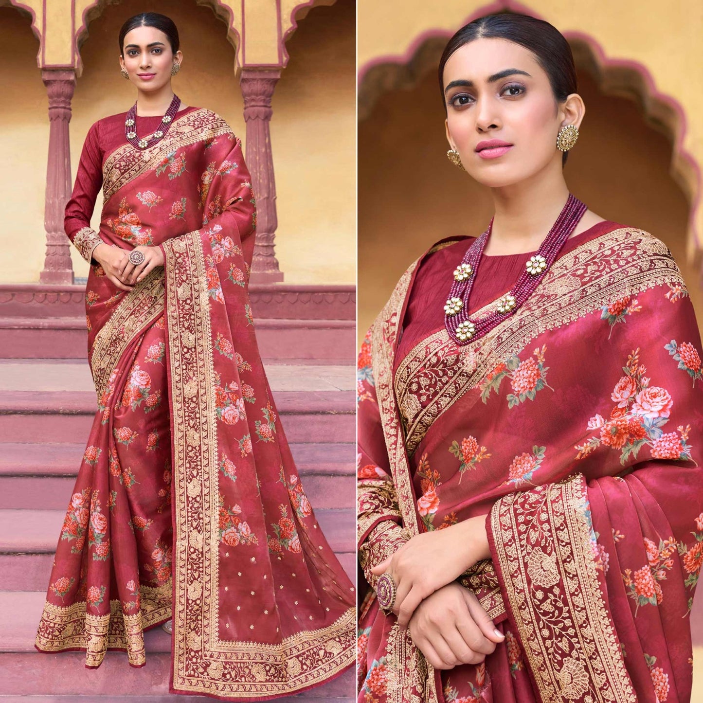 Alyssa Festive Wear Fancy Organza Saree