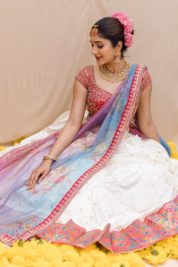 PONGAL HALF SAREE PAITHANI LEHANGA