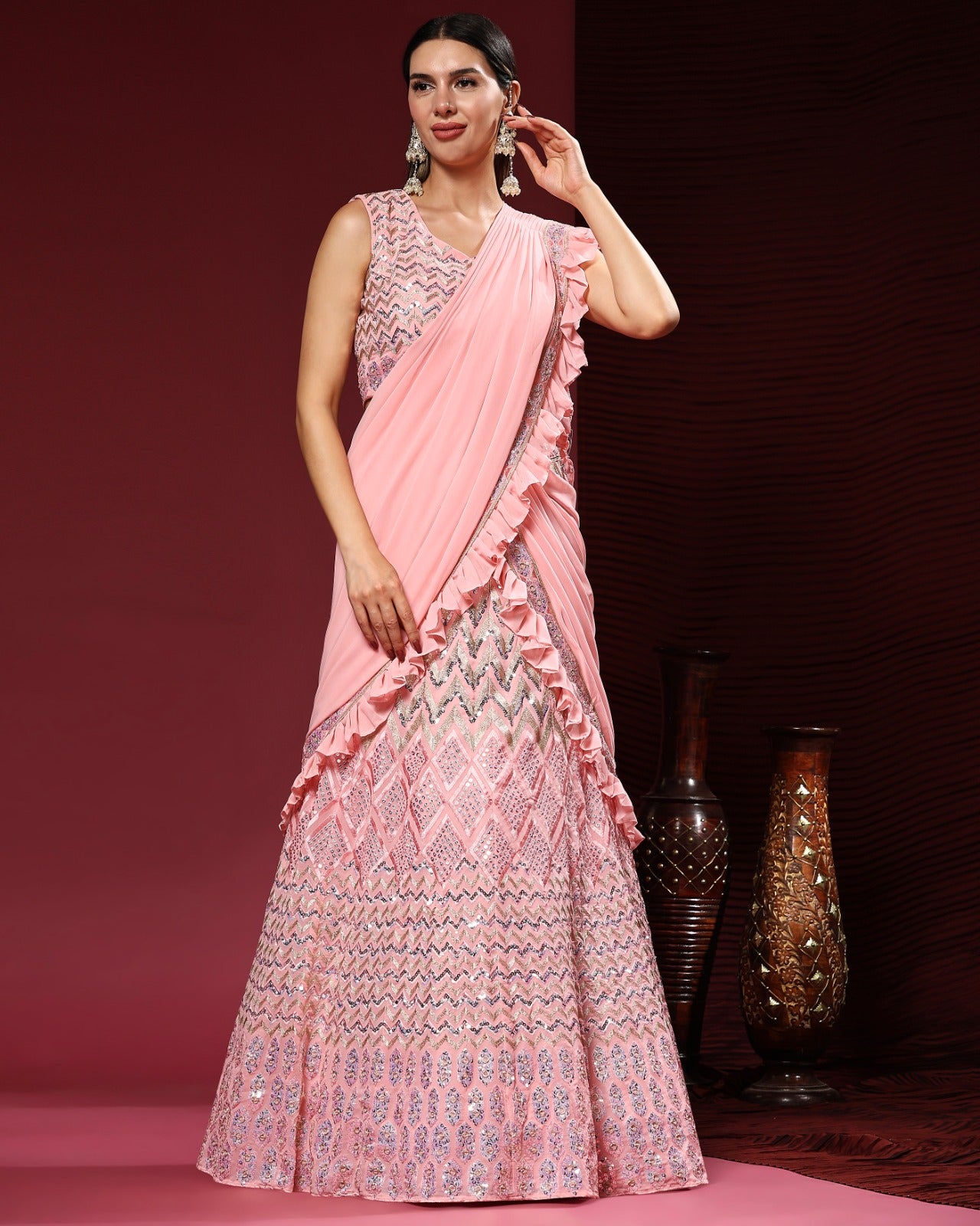 READYMADE CROP TOP LEHENGA D.NO. C-2008