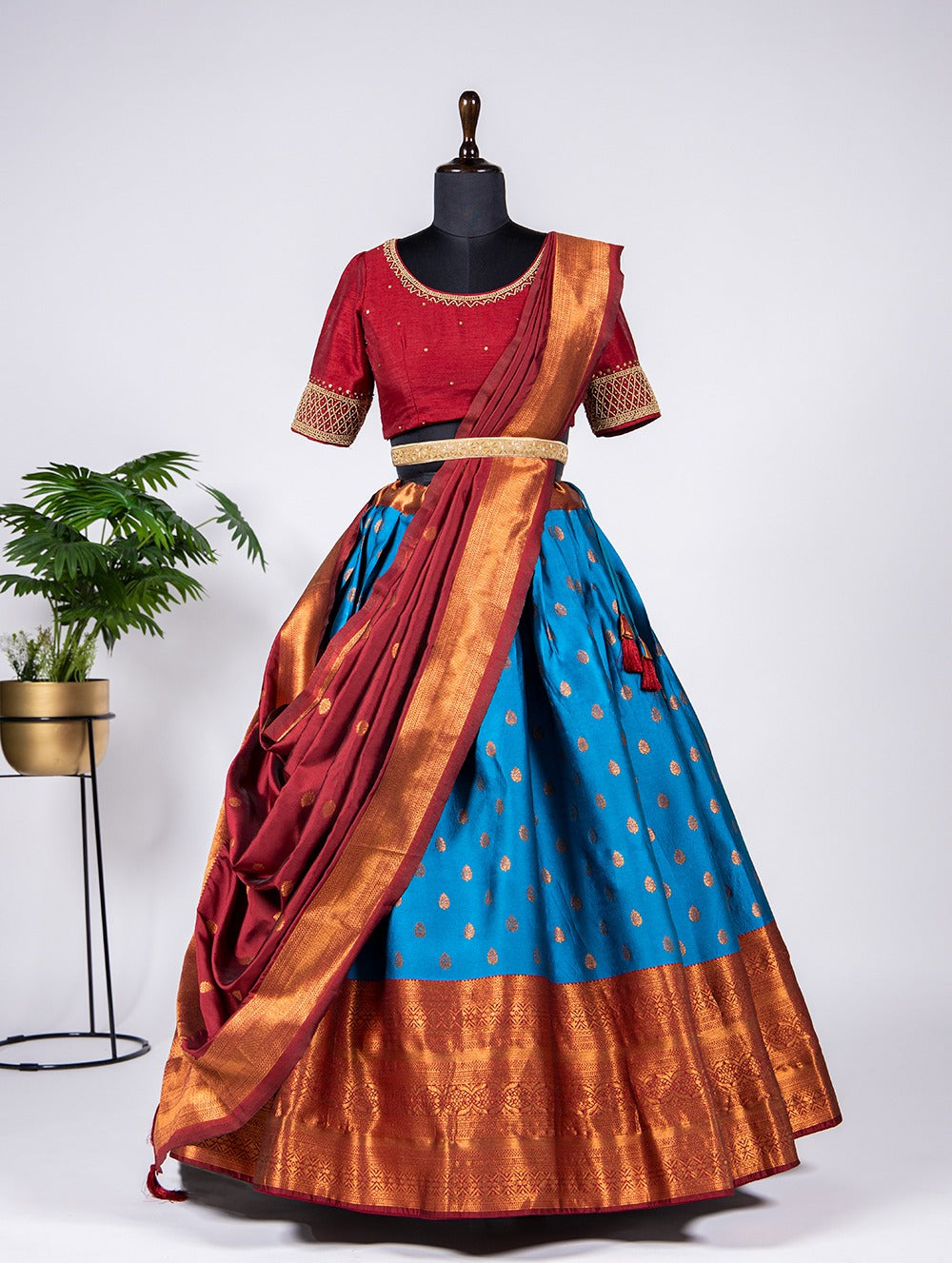 Pattu lehenga clearance choli