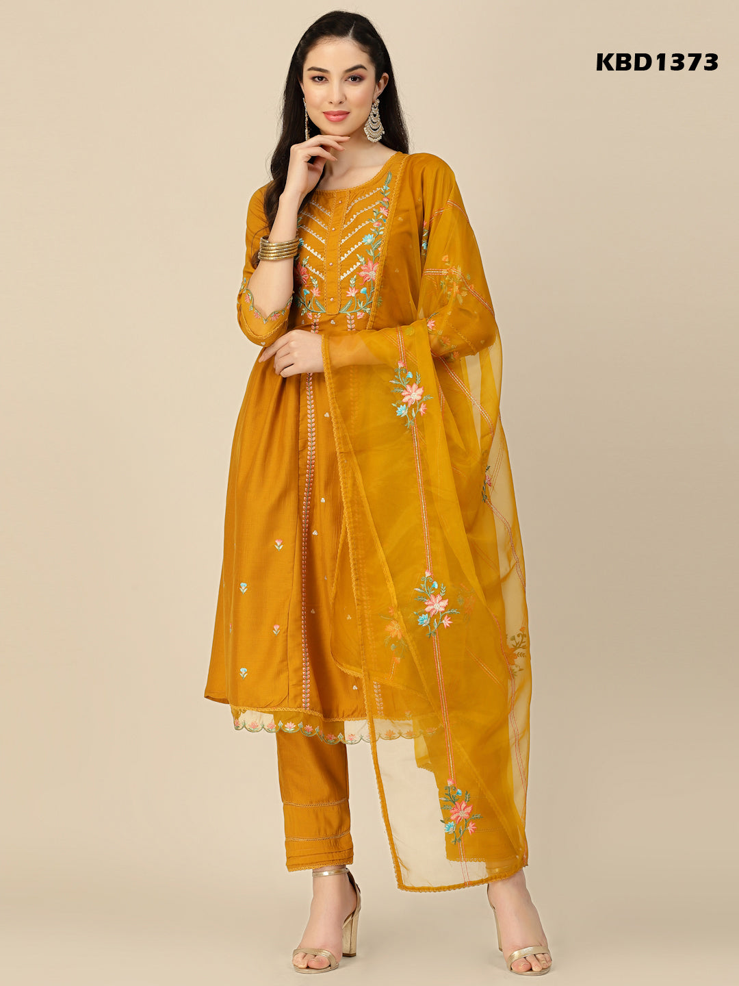 SALIMAR VOL 09 FESTIVE WEAR KURTI-SET D.NO. 1373