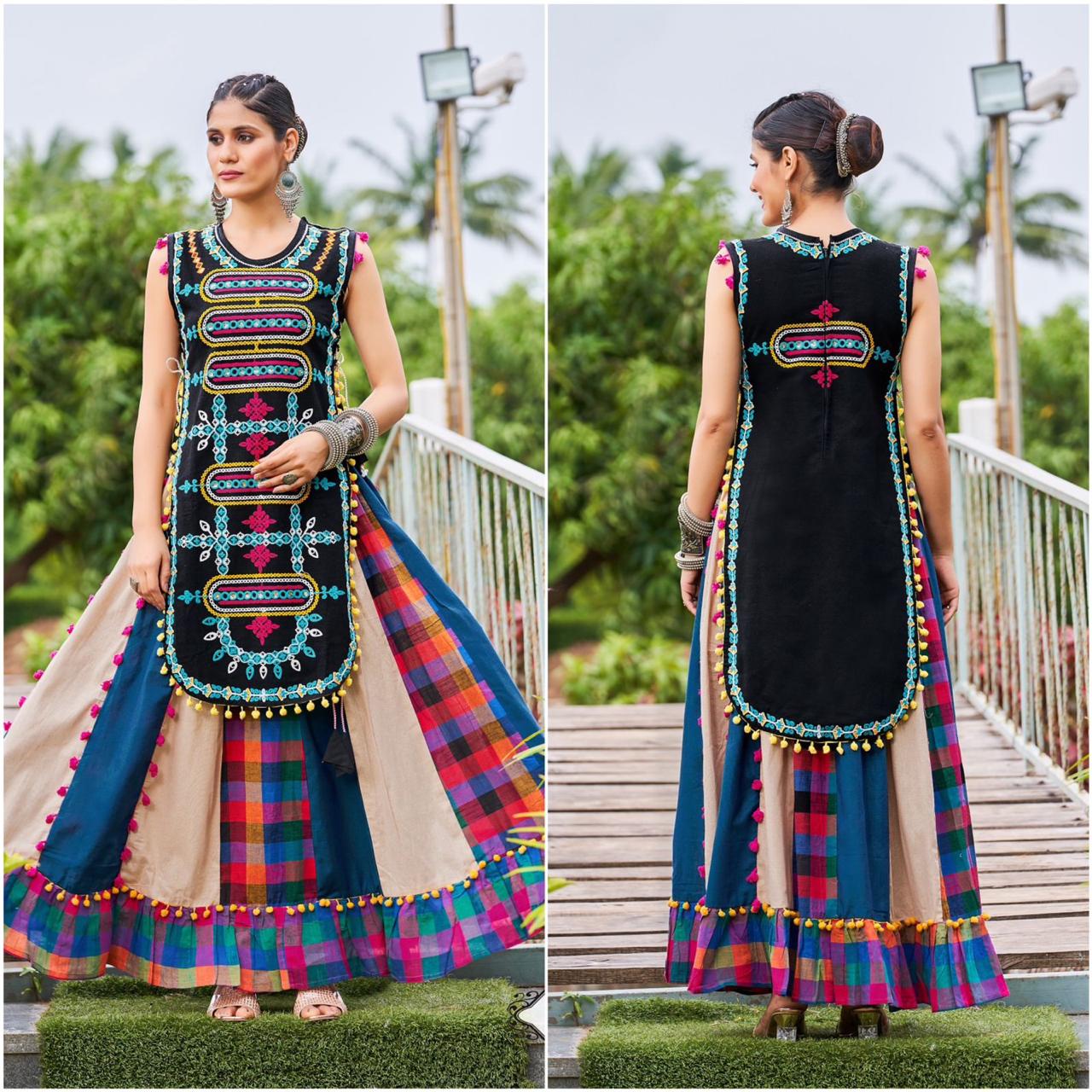 New Garba Khelayia Skirt Panel Navratri Lehenga Choli Collection