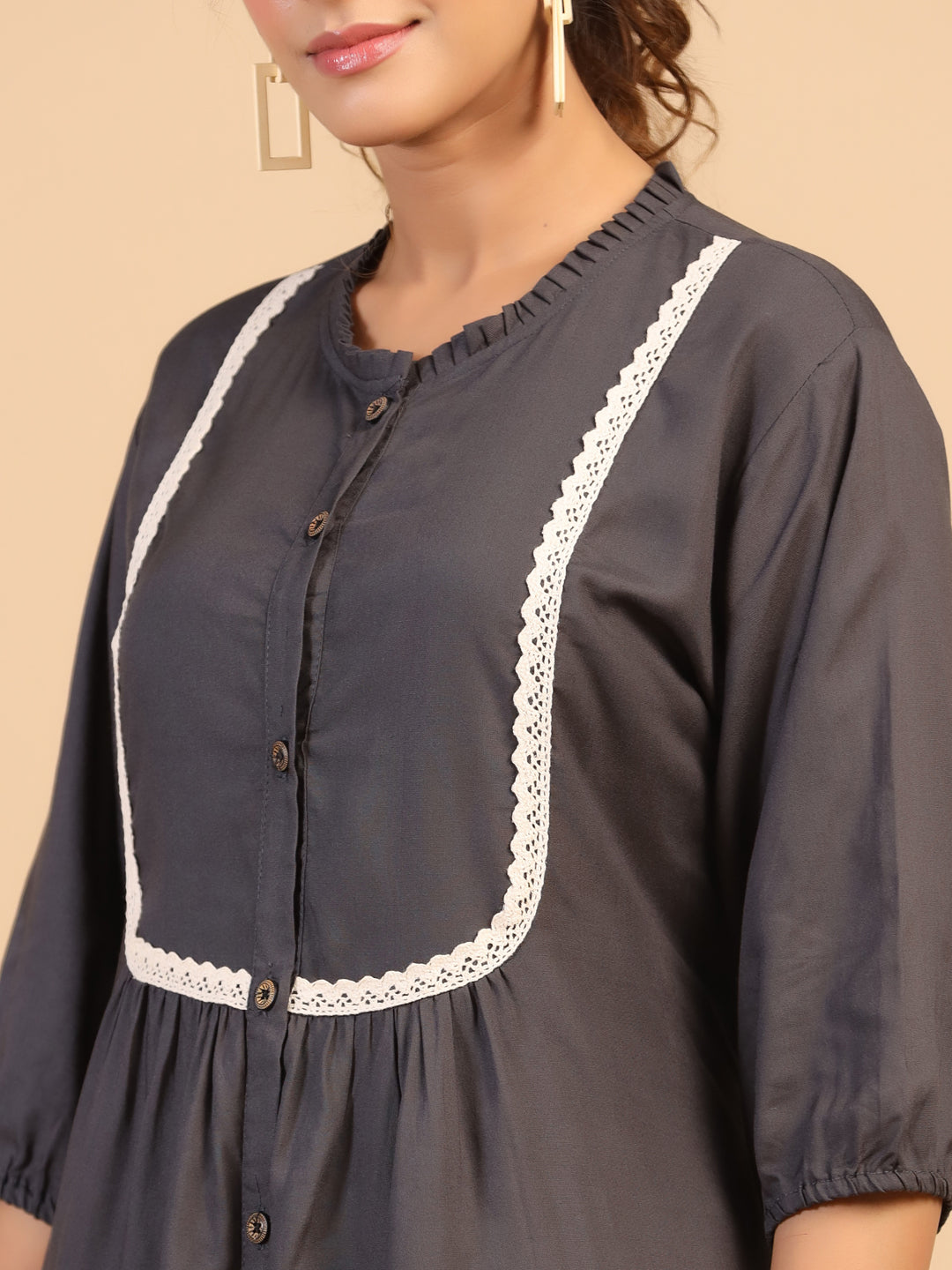 KEEVA FANCY WESTERN SHORT TOP