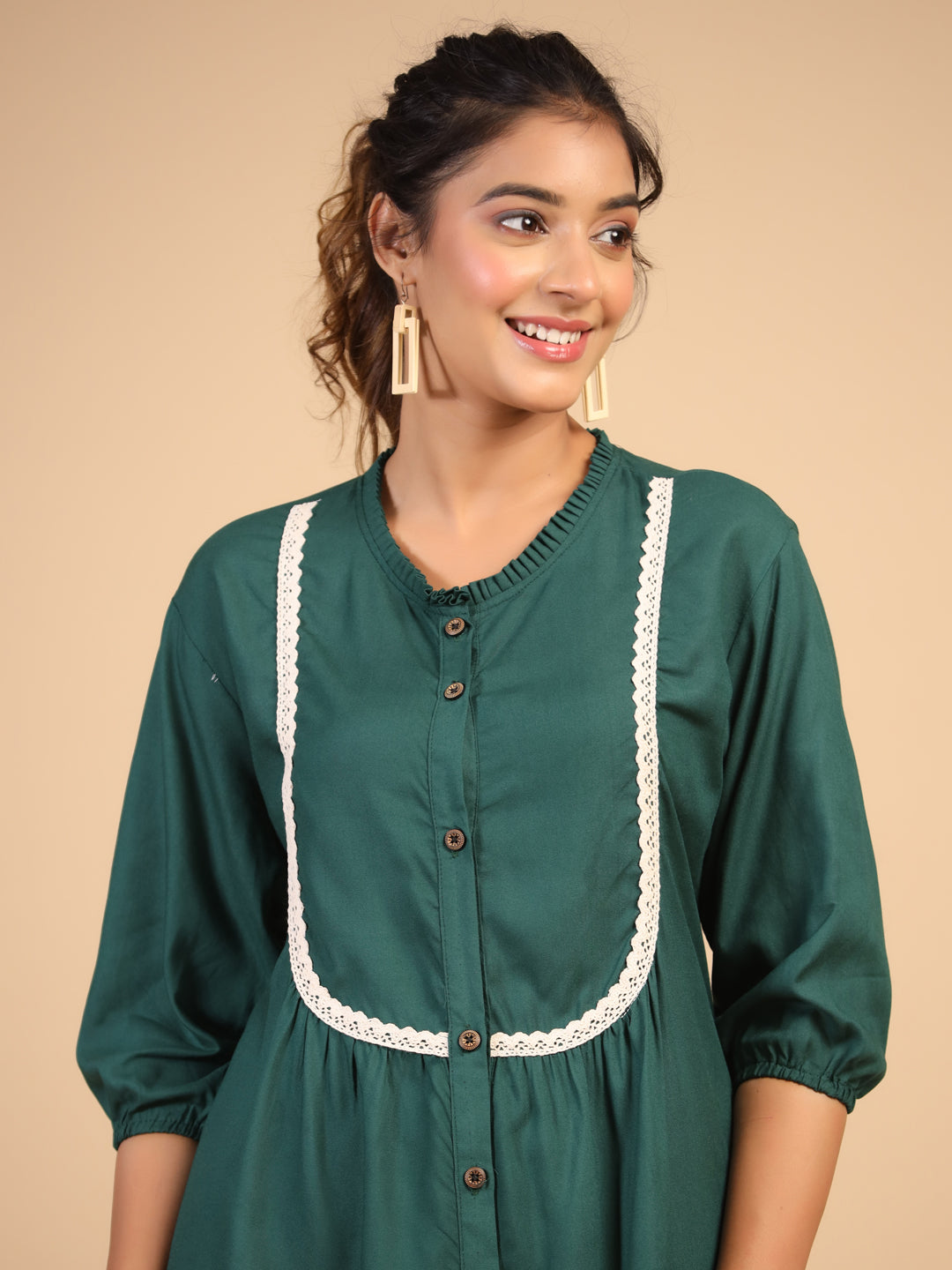 KEEVA FANCY WESTERN SHORT TOP